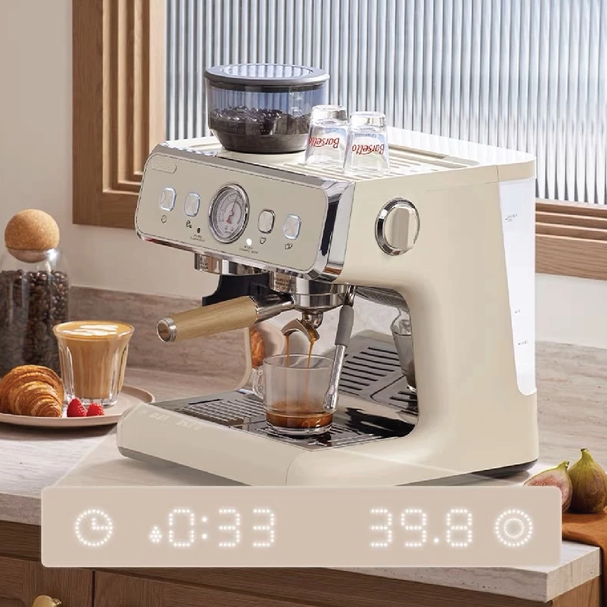 Barsetto BAE02S With Scale Double Boiler Espresso Coffee Machine